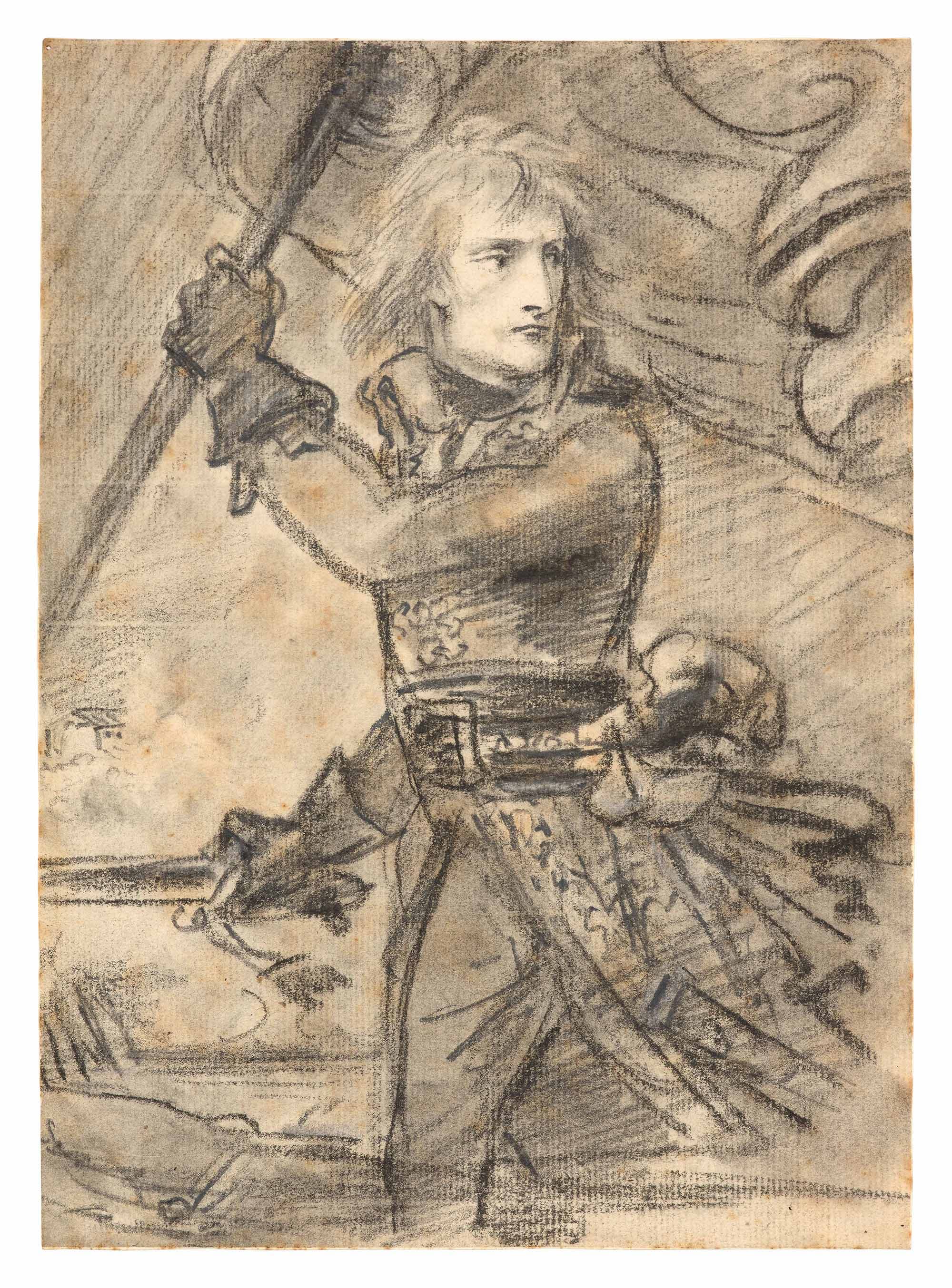 'General Bonaparte at the Bridge of Arcole' by Antoine-Jean Gros. The drawing is set go on auction on 25 March 2026. Note: Licensed photo. (Artcurial/Newsflash)